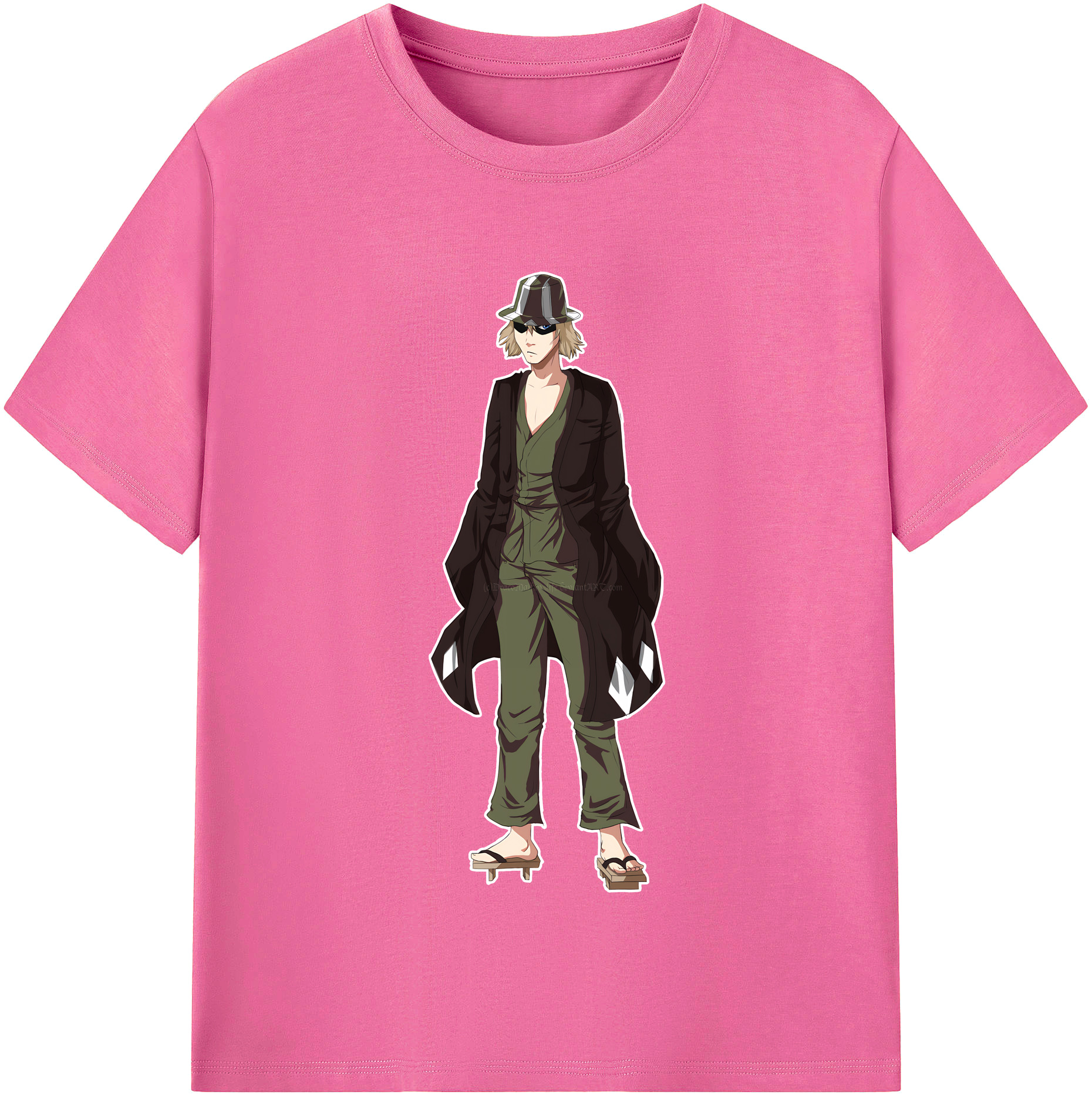 （画像用） "ブリーチ 浦原 喜助（うらはら きすけ） BLEACH Urahara Kisuke " レディースカジュアルプリントTシャツ（綿100％）